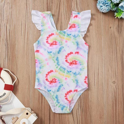 Girls Starfish Print Swimsuit