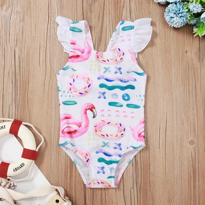 Girls Starfish Print Swimsuit