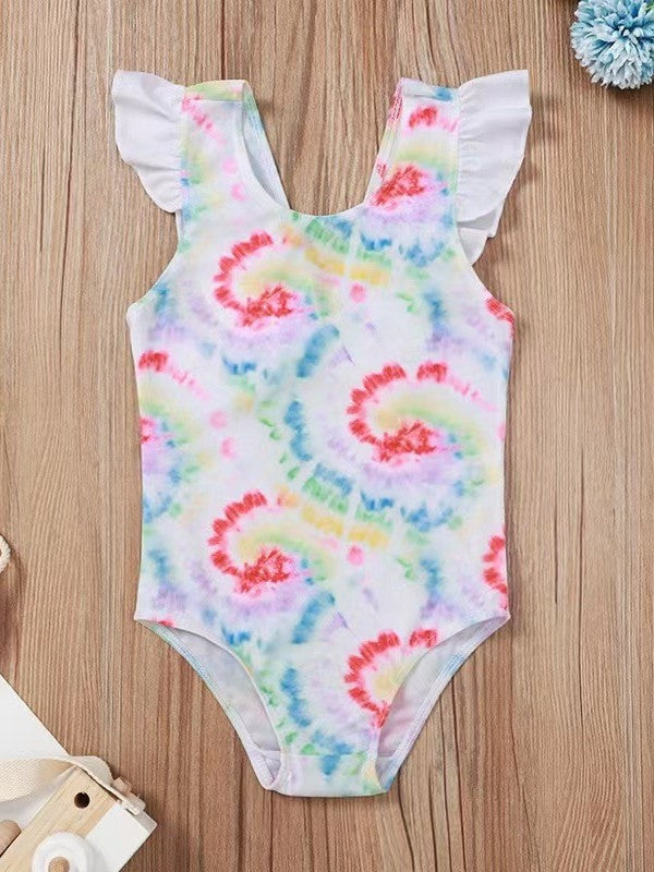 Girls Starfish Print Swimsuit