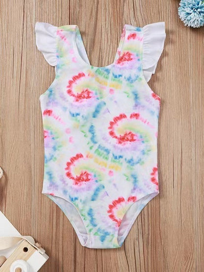 Girls Starfish Print Swimsuit