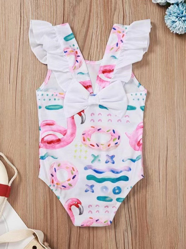 Girls Starfish Print Swimsuit