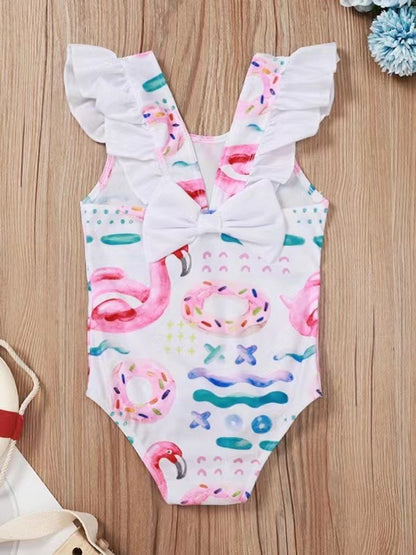 Girls Starfish Print Swimsuit