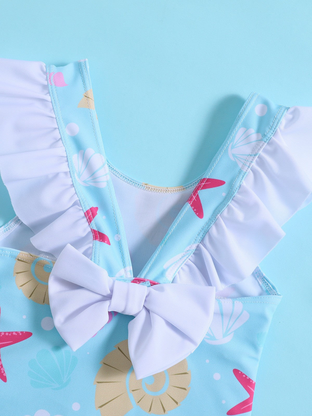 Girls Starfish Print Swimsuit