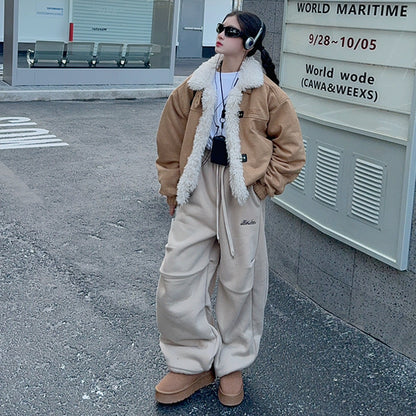 Girls Suede Cotton Winter Jacket