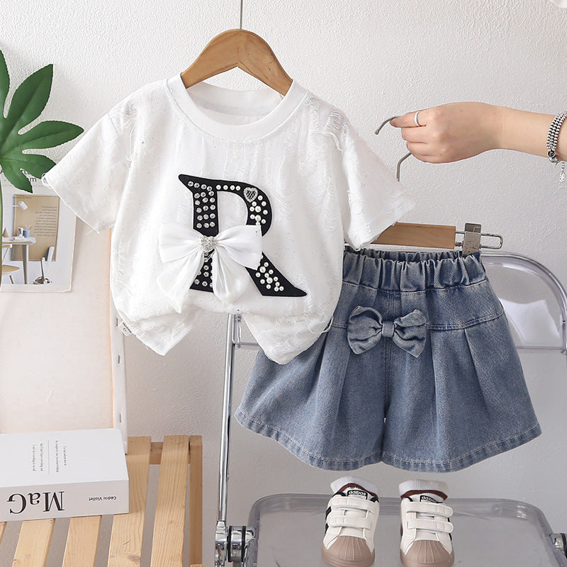 Girls Summer Short Sleeve Outfit