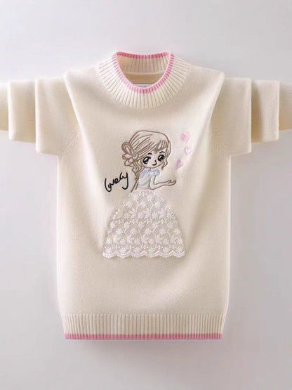 Girls' woolen sweater