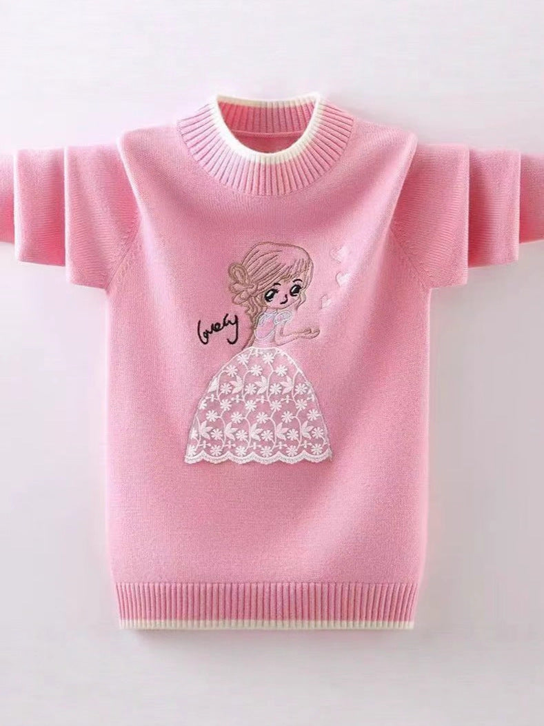 Girls' woolen sweater