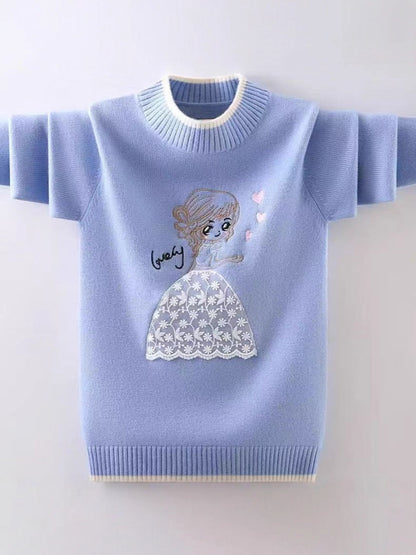 Girls' woolen sweater