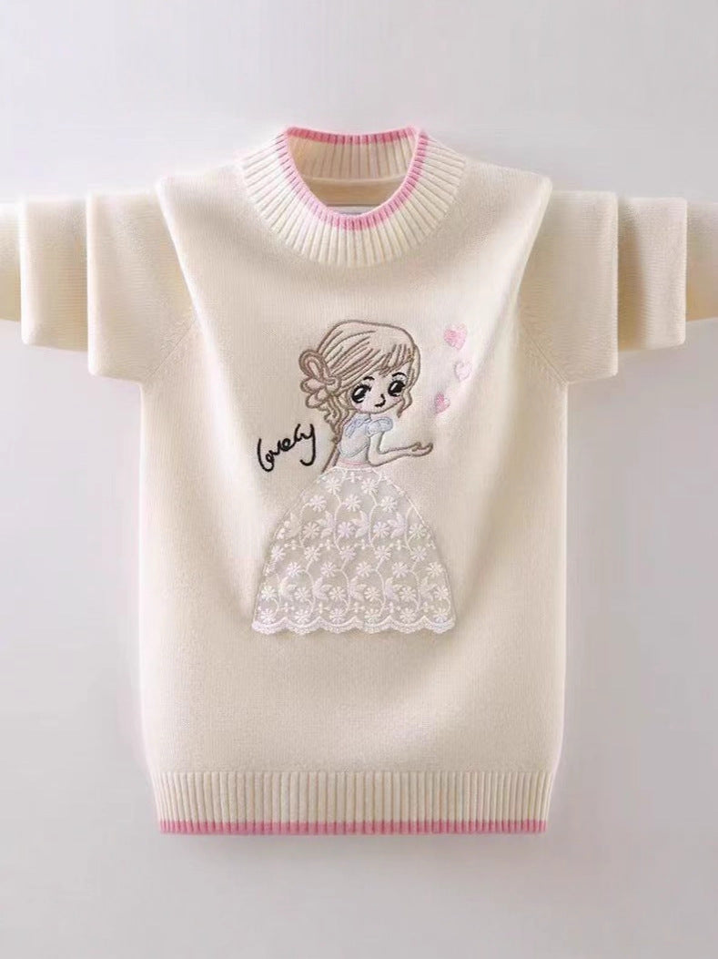 Girls' woolen sweater