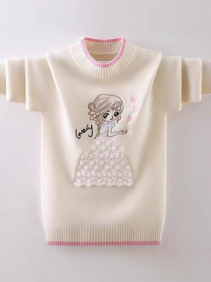Girls' woolen sweater