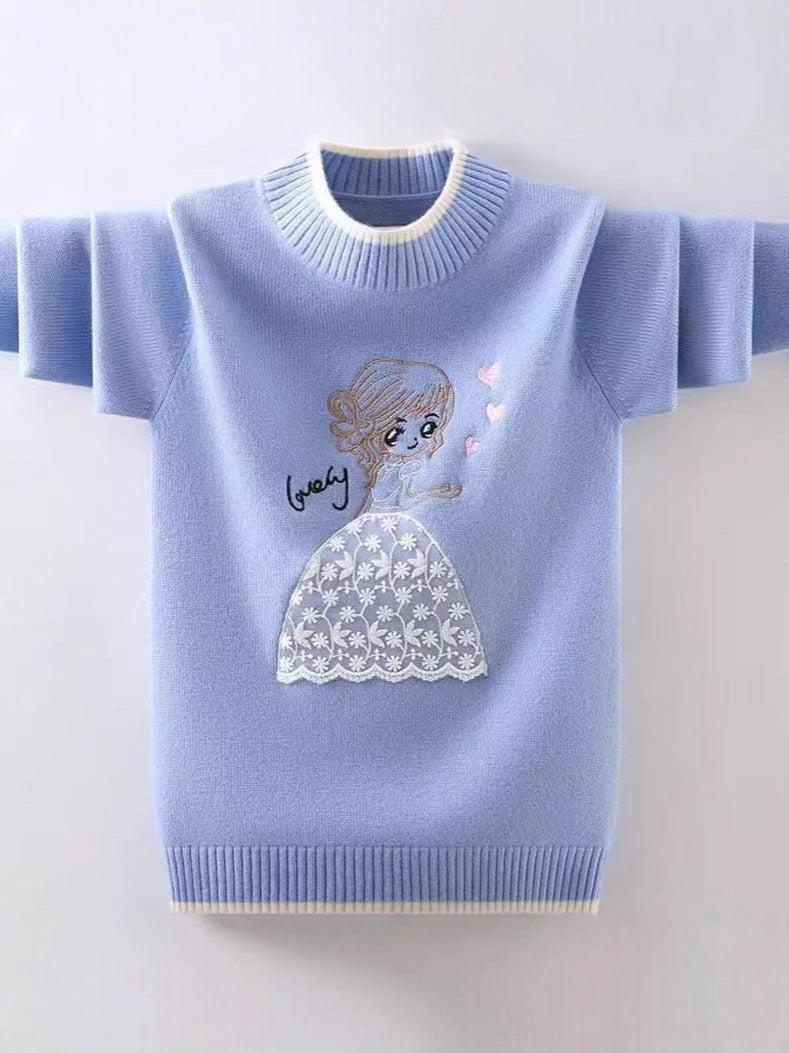 Girls' woolen sweater