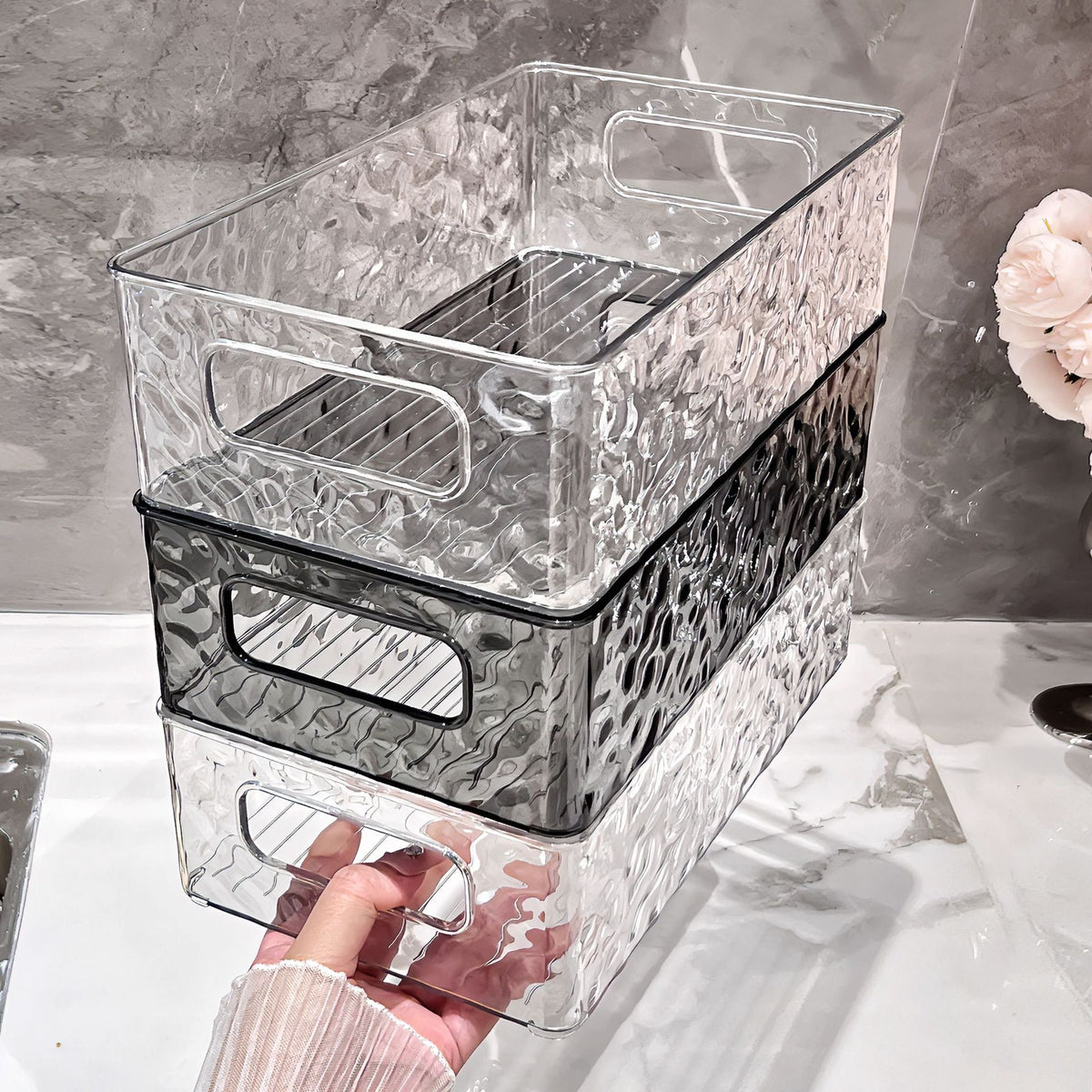 Glacier Pattern Plastic Cosmetic Storage Box