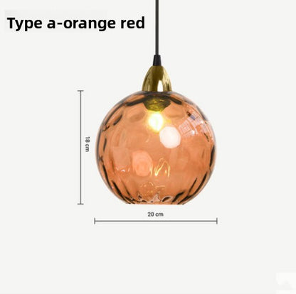 Glass ball chandelier