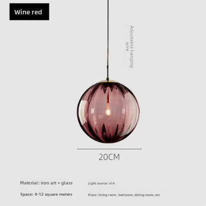 Glass ball chandelier