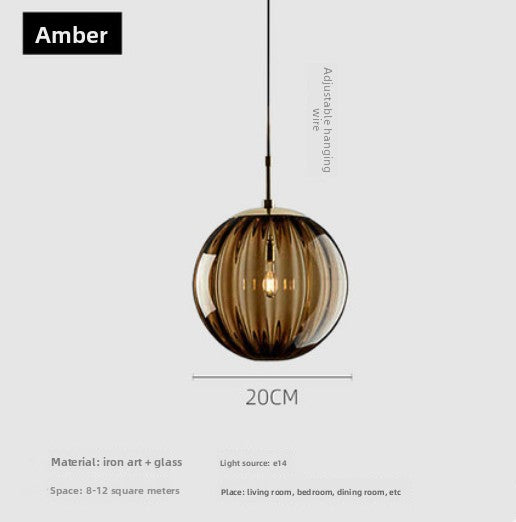 Glass ball chandelier