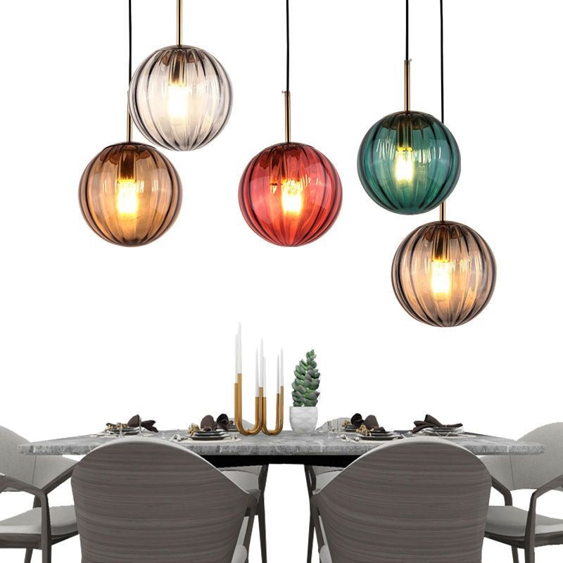 Glass ball chandelier