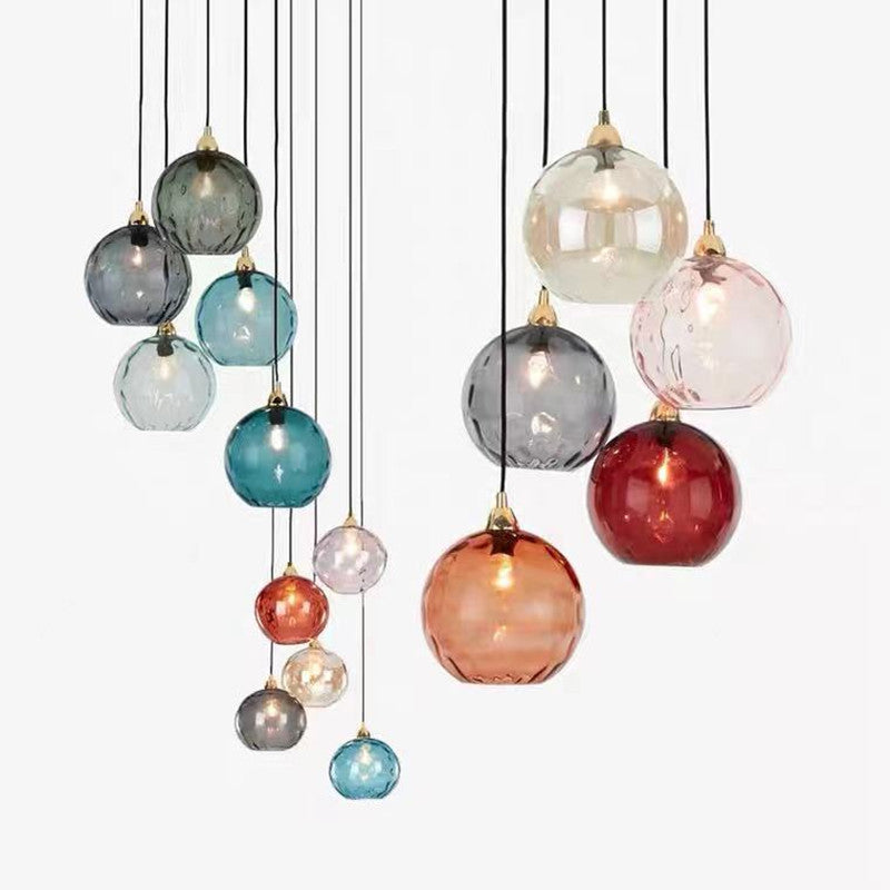 Glass ball chandelier