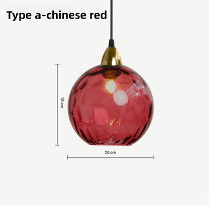 Glass ball chandelier