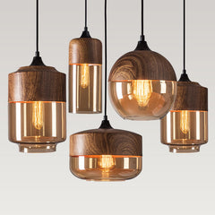 Amber ball wood grain