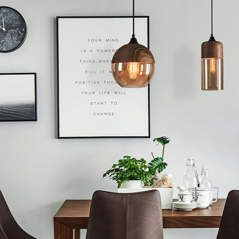Glass ball chandelier