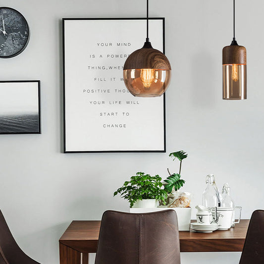 Glass ball chandelier