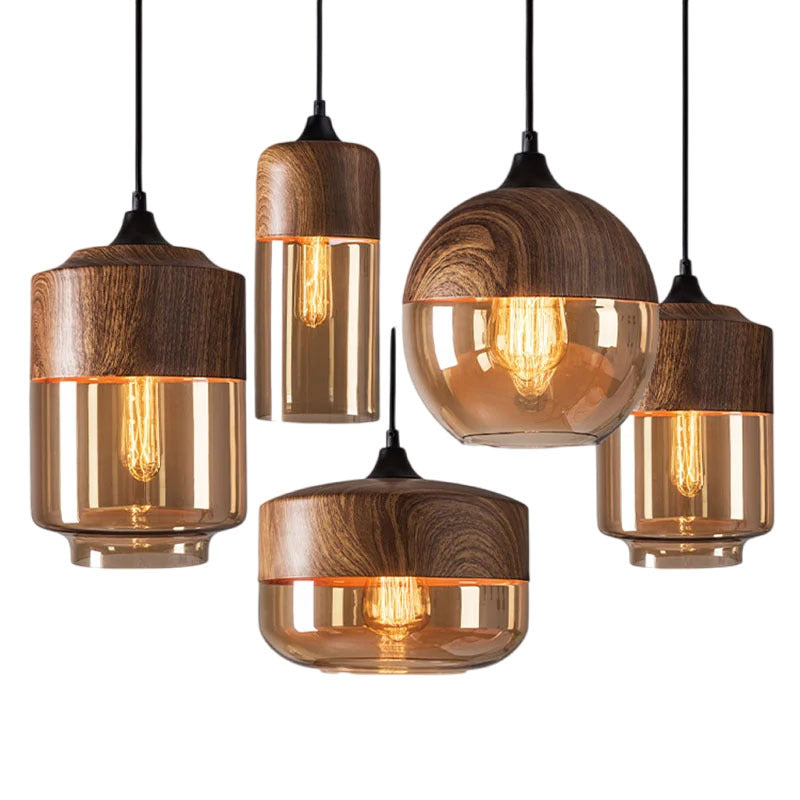 Glass ball chandelier