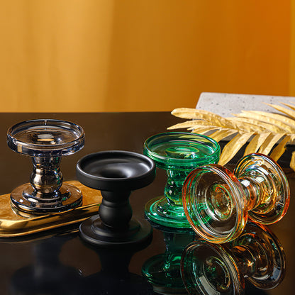 Glass Candlestick Holder