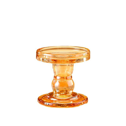 Glass Candlestick Holder