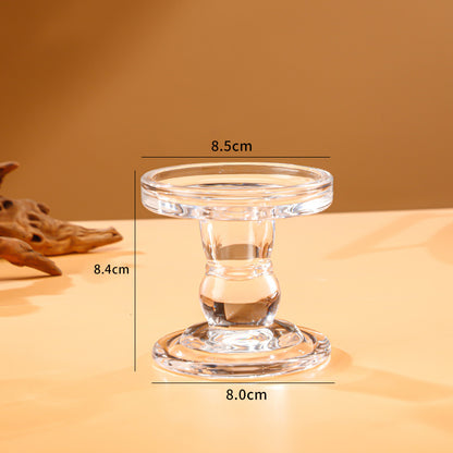 Glass Candlestick Holder