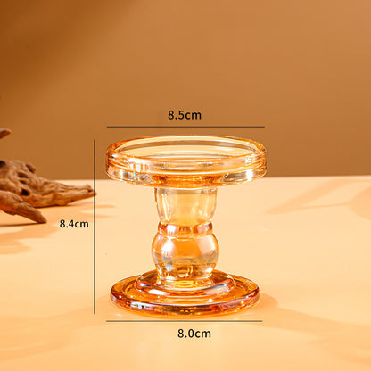 Glass Candlestick Holder