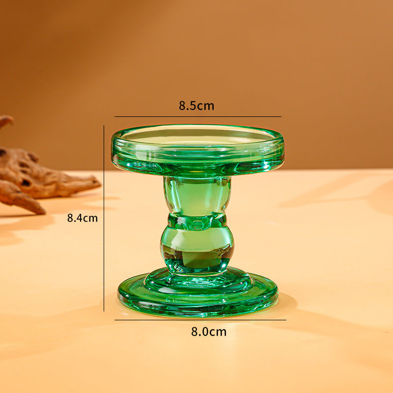 Glass Candlestick Holder