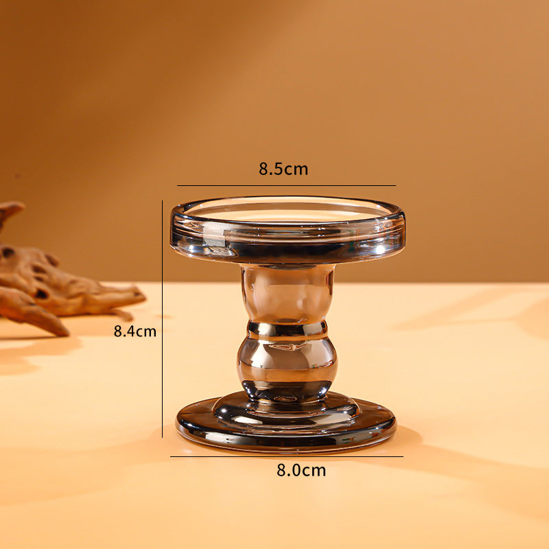 Glass Candlestick Holder