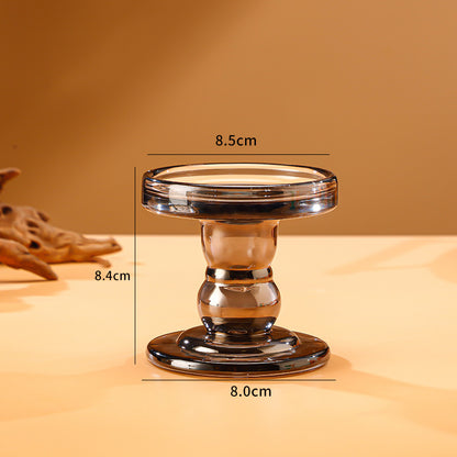 Glass Candlestick Holder