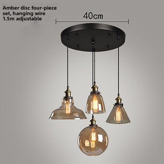 Glass chandelier