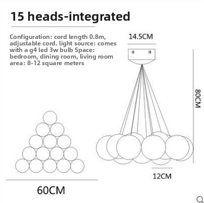 Glass chandelier