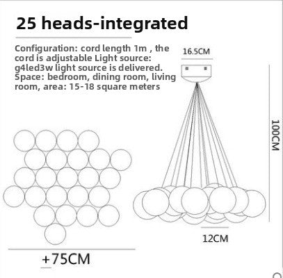 Glass chandelier