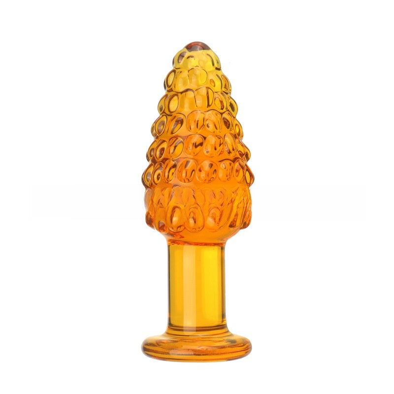 Glass Christmas Tree Crutch Shape Anal Plug Adult Sex Toy