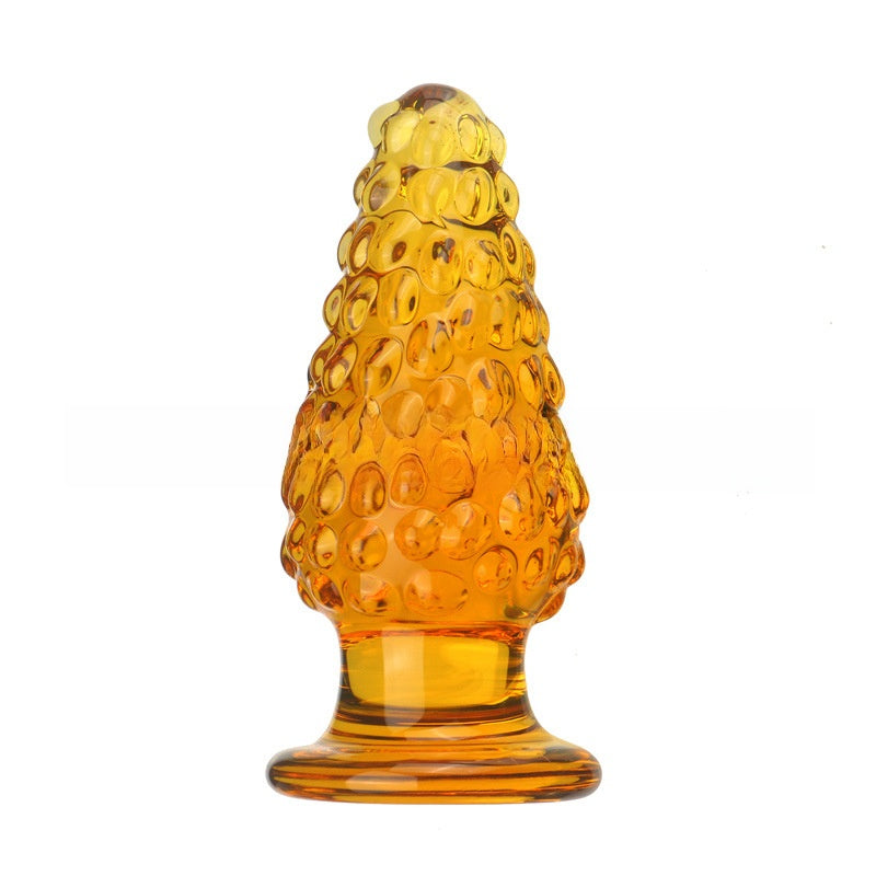 Glass Christmas Tree Crutch Shape Anal Plug Adult Sex Toy