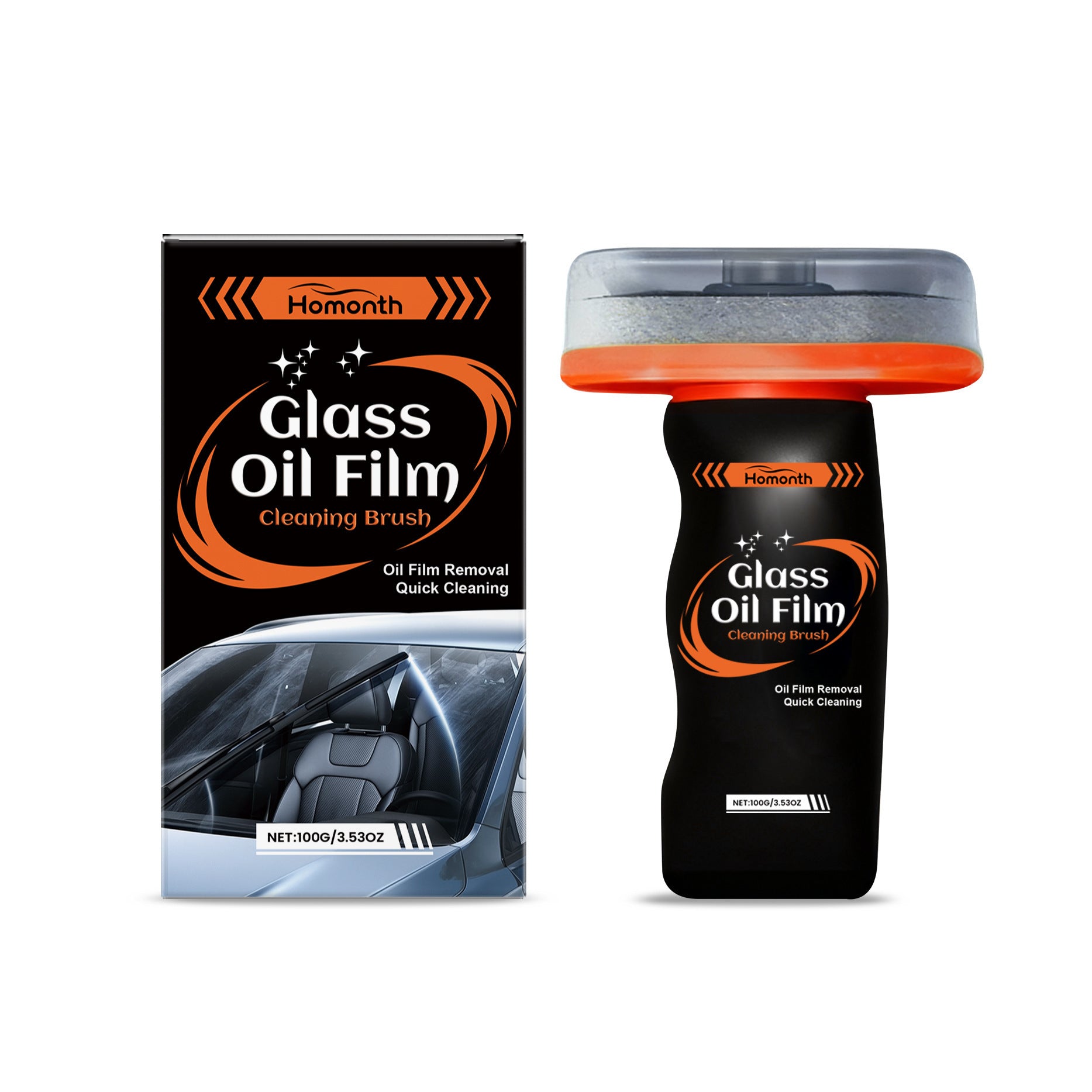 Glass cleaning brush
