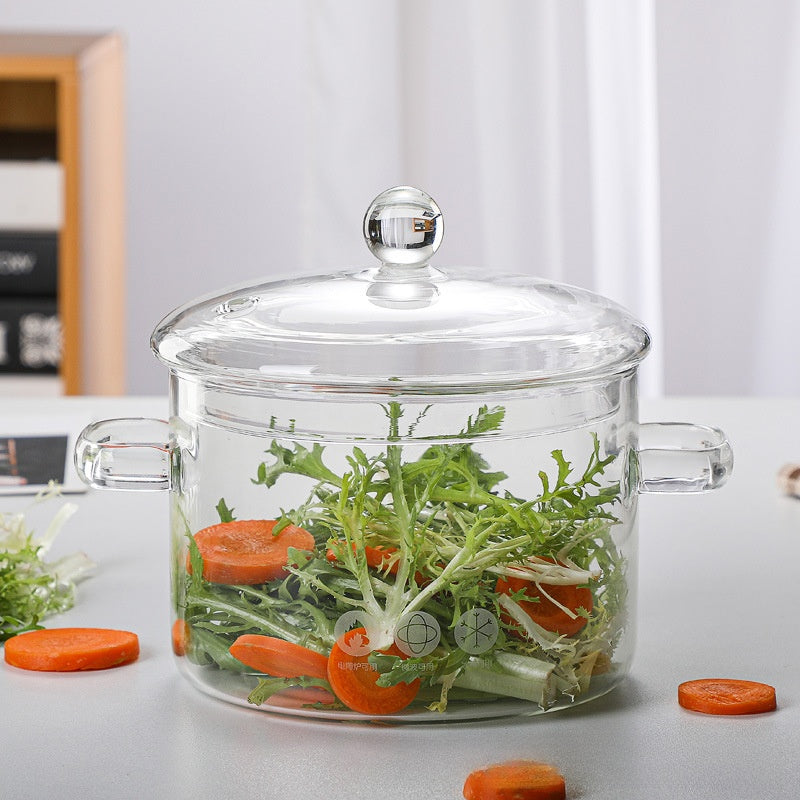 Glass Cooking Pot with Lid