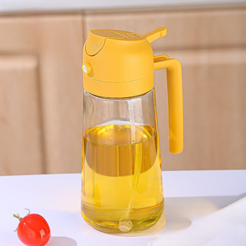 Glass Dual-Use Oil Spray and Pour Bottle for Kitchen