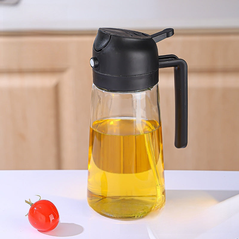 Glass Dual-Use Oil Spray and Pour Bottle for Kitchen