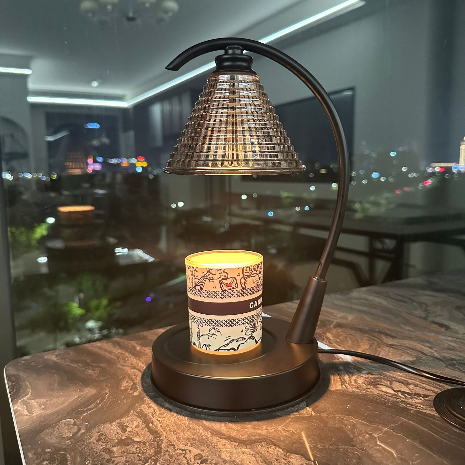 Glass Flameless Wax Melting Lamp