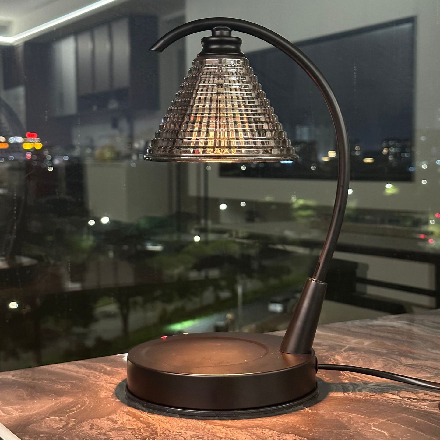 Glass Flameless Wax Melting Lamp