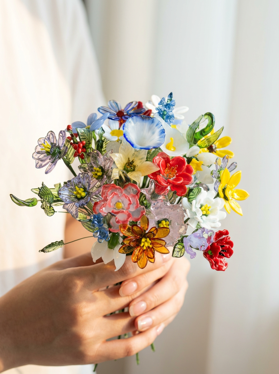 Glass Flower Ornament