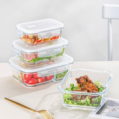 Glass food container