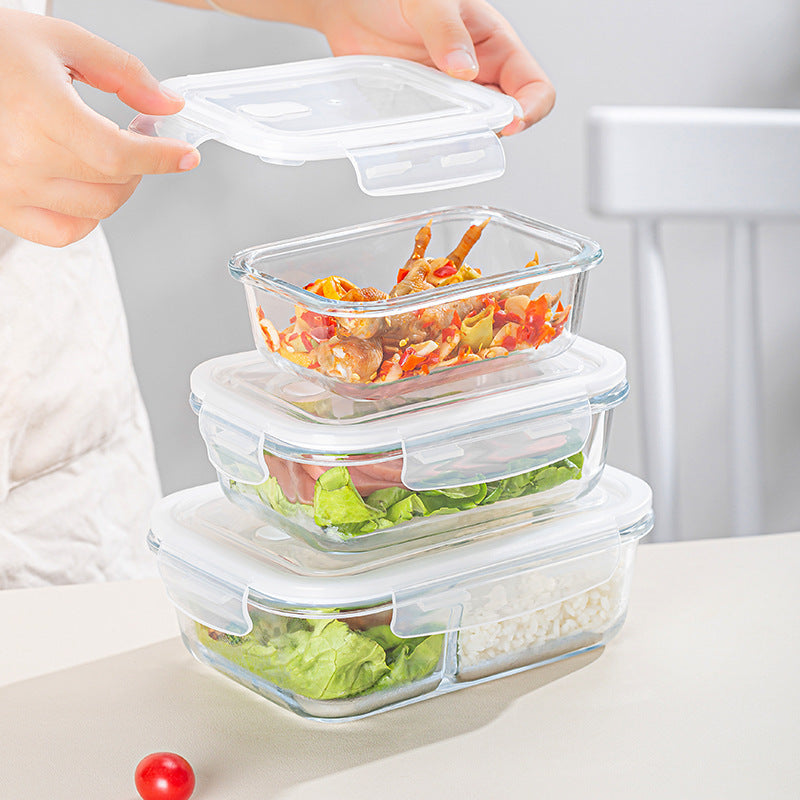 Glass food container