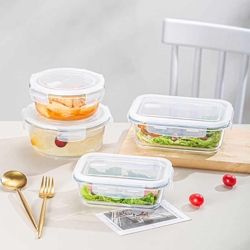 Glass food container