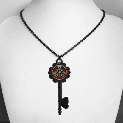 glass key necklace