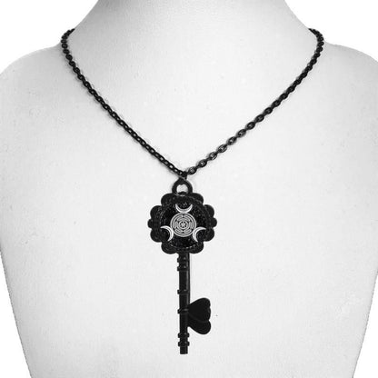 glass key necklace